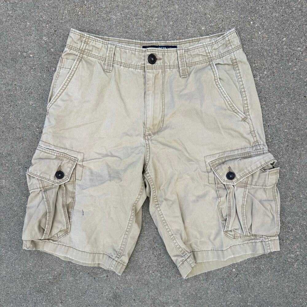 American Eagle Classic Tan Cargo Shorts Size 28